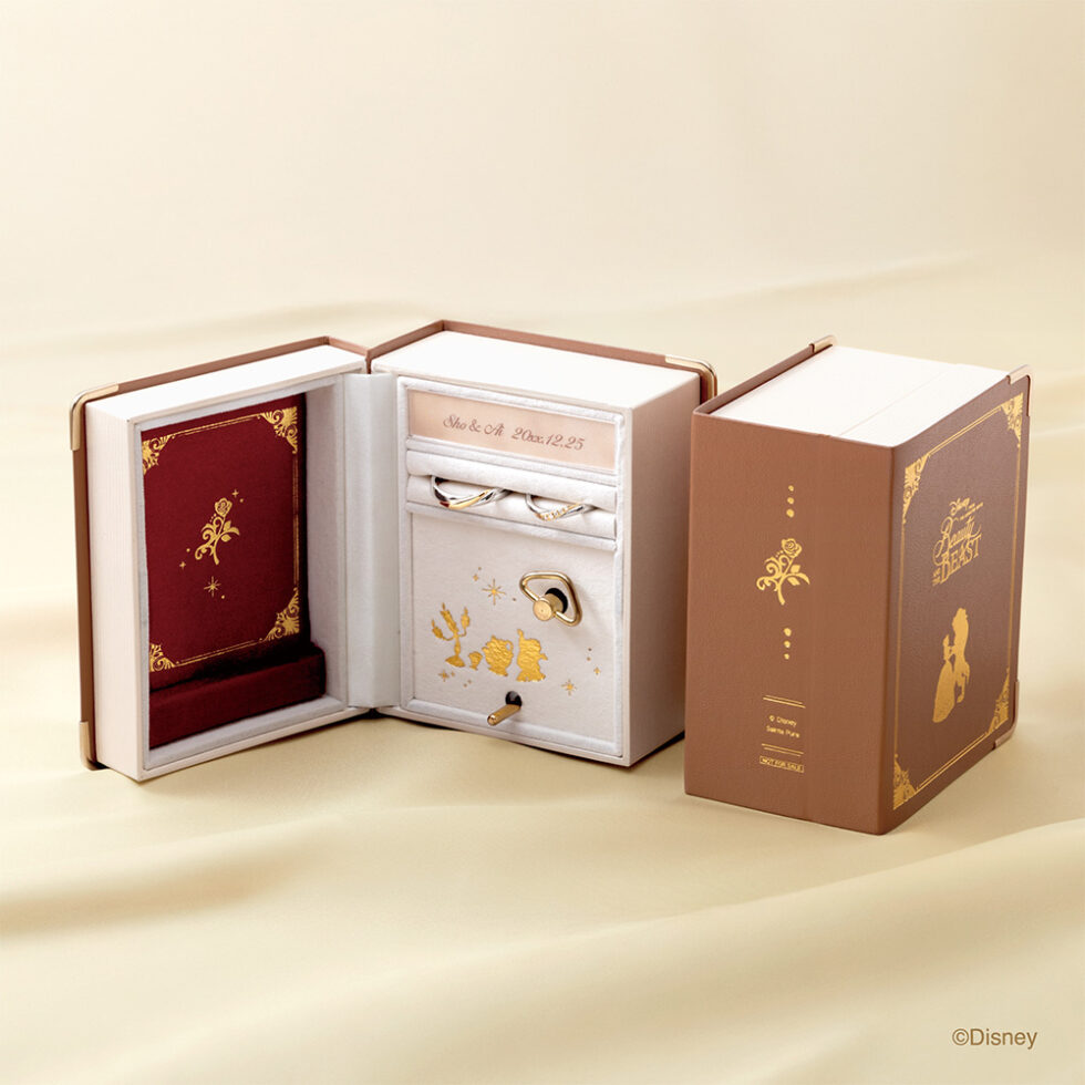 ディズニー「美女と野獣」オリジナルブック型オルゴールボックス