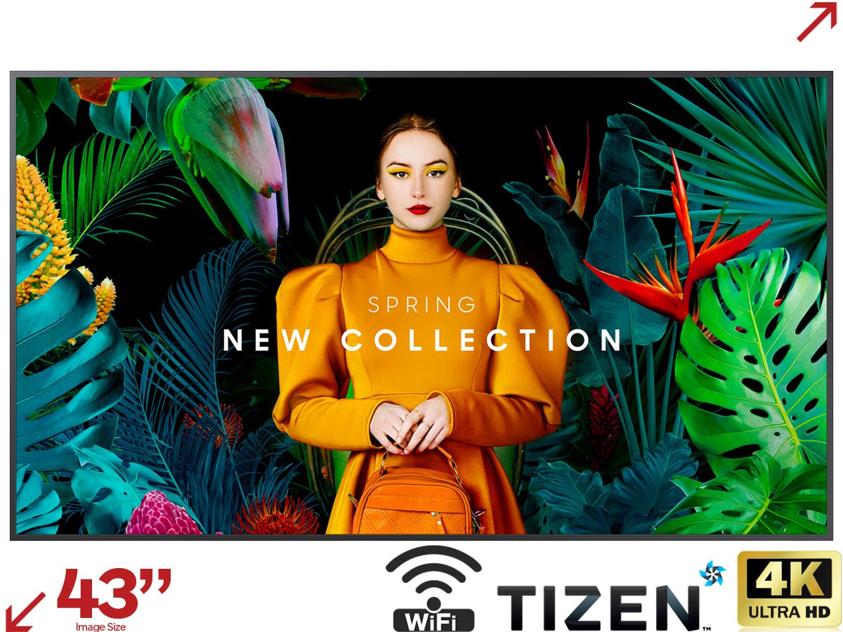 Samsung QB43C 43” Smart UHD Large Format Digital Signage Display