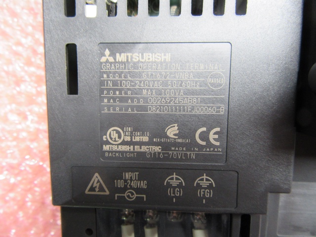 タッチパネル 三菱電機 GOT1000(GT1672-VNBA) 中古販売詳細【#337450