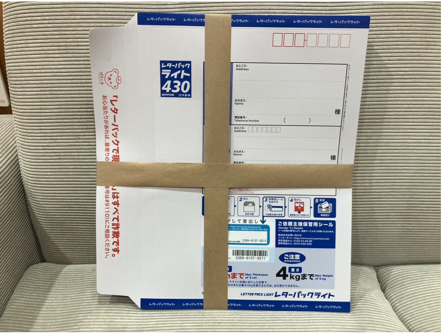 パンダ レターパックプラス 600 × 15枚 お得 レターパックプラス600