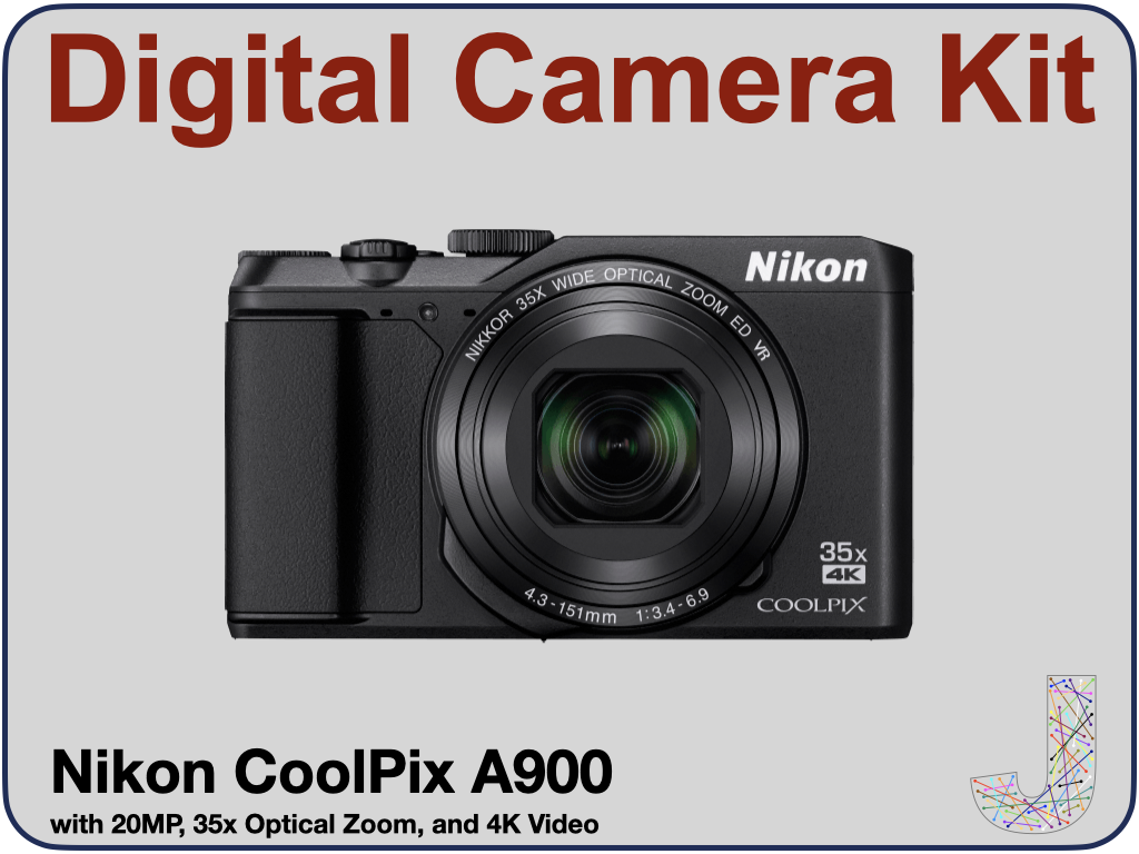 Nikon Coolpix A900 20MP 35x 4K Digital Camera Kit – Junee