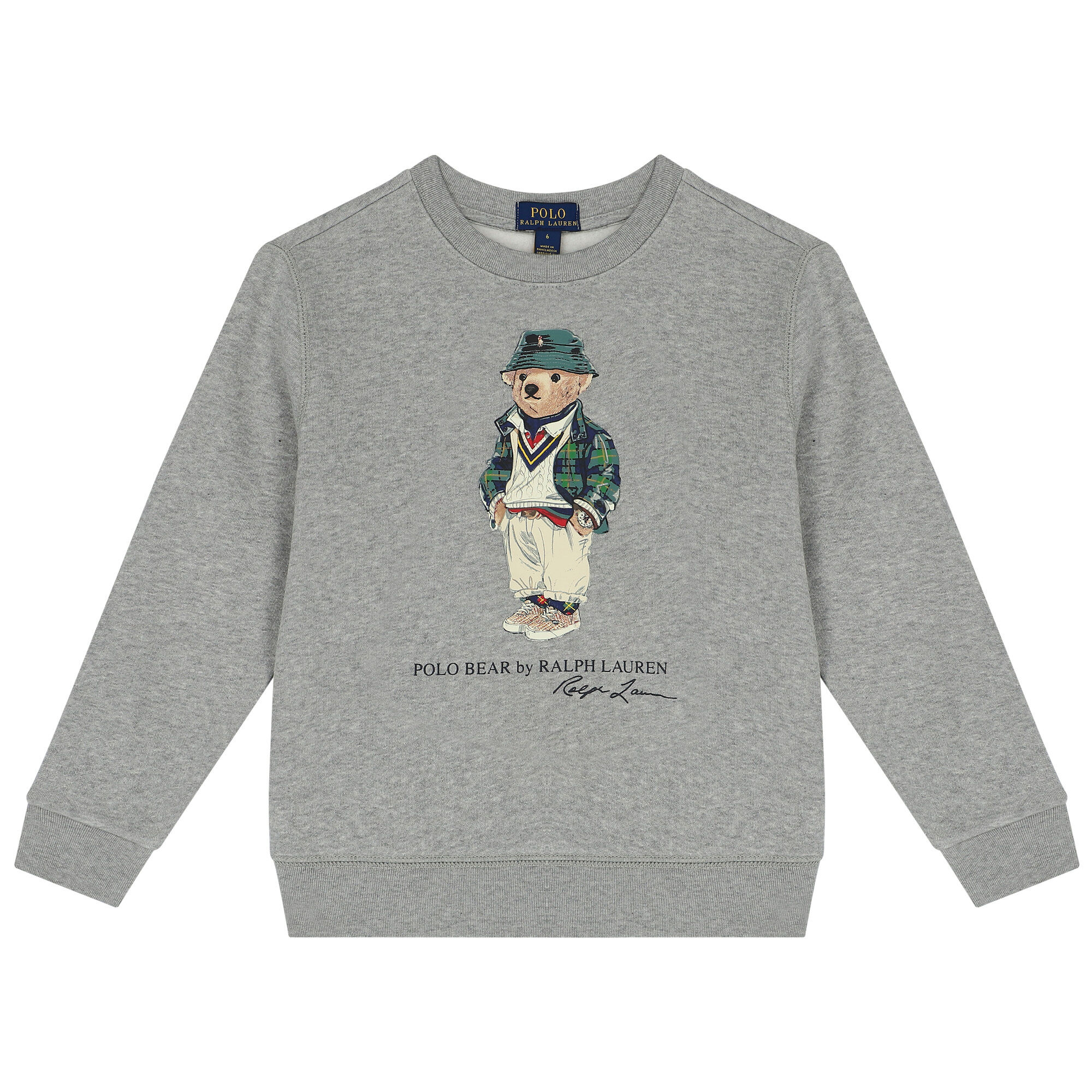 Ralph Lauren Boys Grey Polo Bear Sweatshirt | Junior Couture USA
