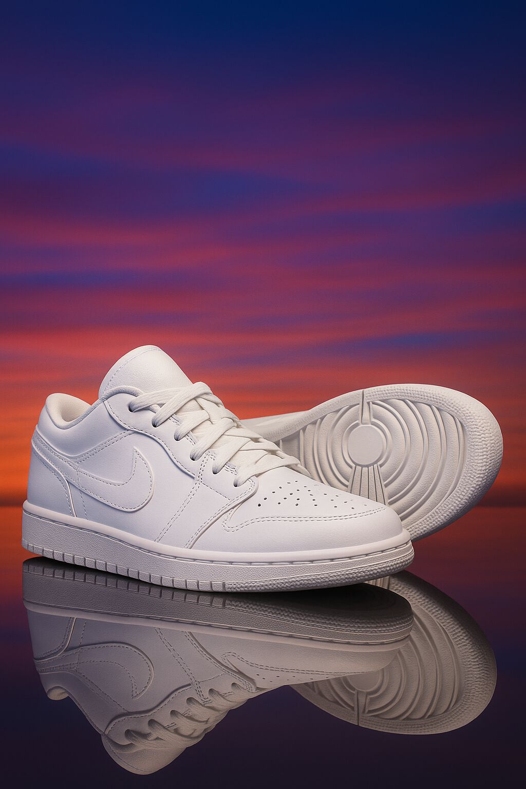 Nike Kids White Air Jordan 1 Low Trainers | Junior Couture USA