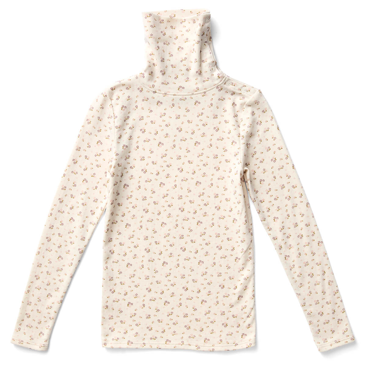 Snap Turtleneck in Calico Print Rosewood by Soor Ploom - Last One