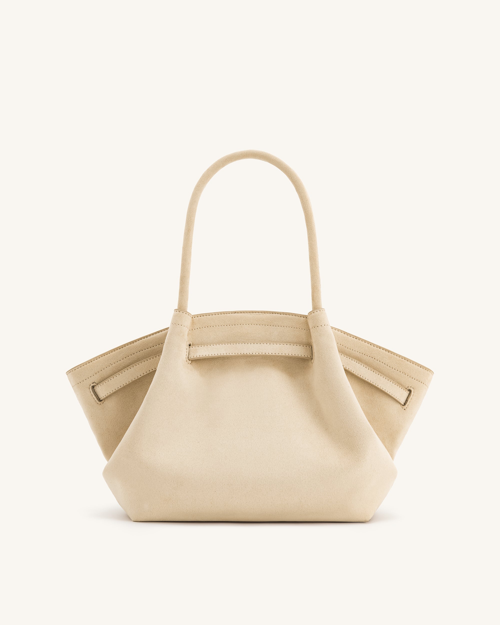 Hana Medium Faux Suede Tote Bag - Off White | JW PEI