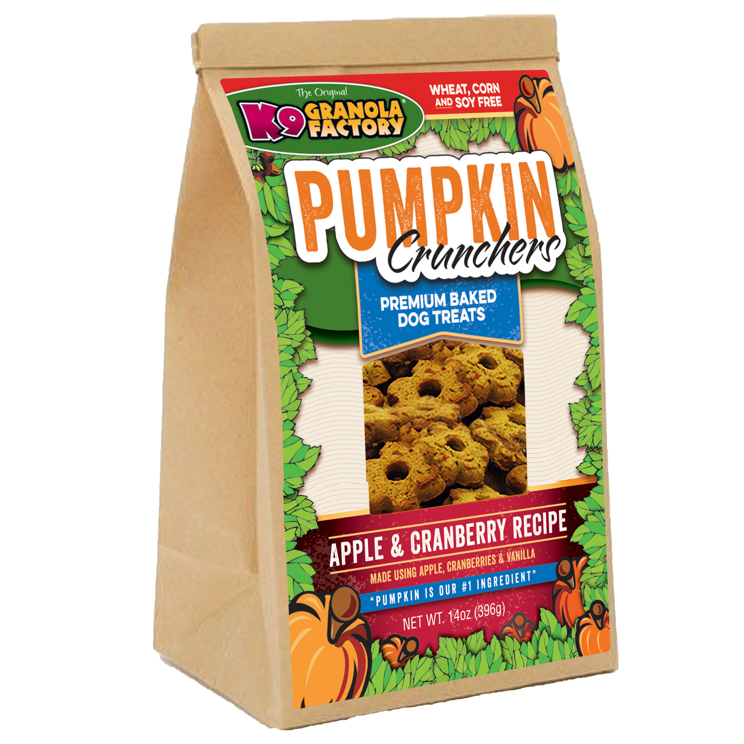 Pumpkin Crunchers, Apple & Cranberry Recipe Dog Treats – K9