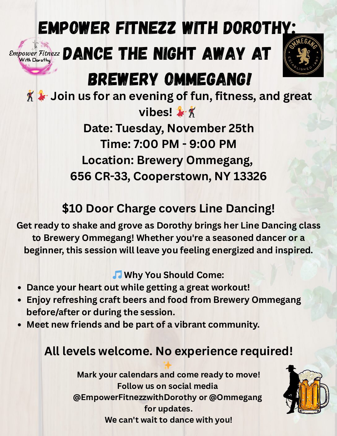 Line Dancing at the Tap House - Brewery Ommegang