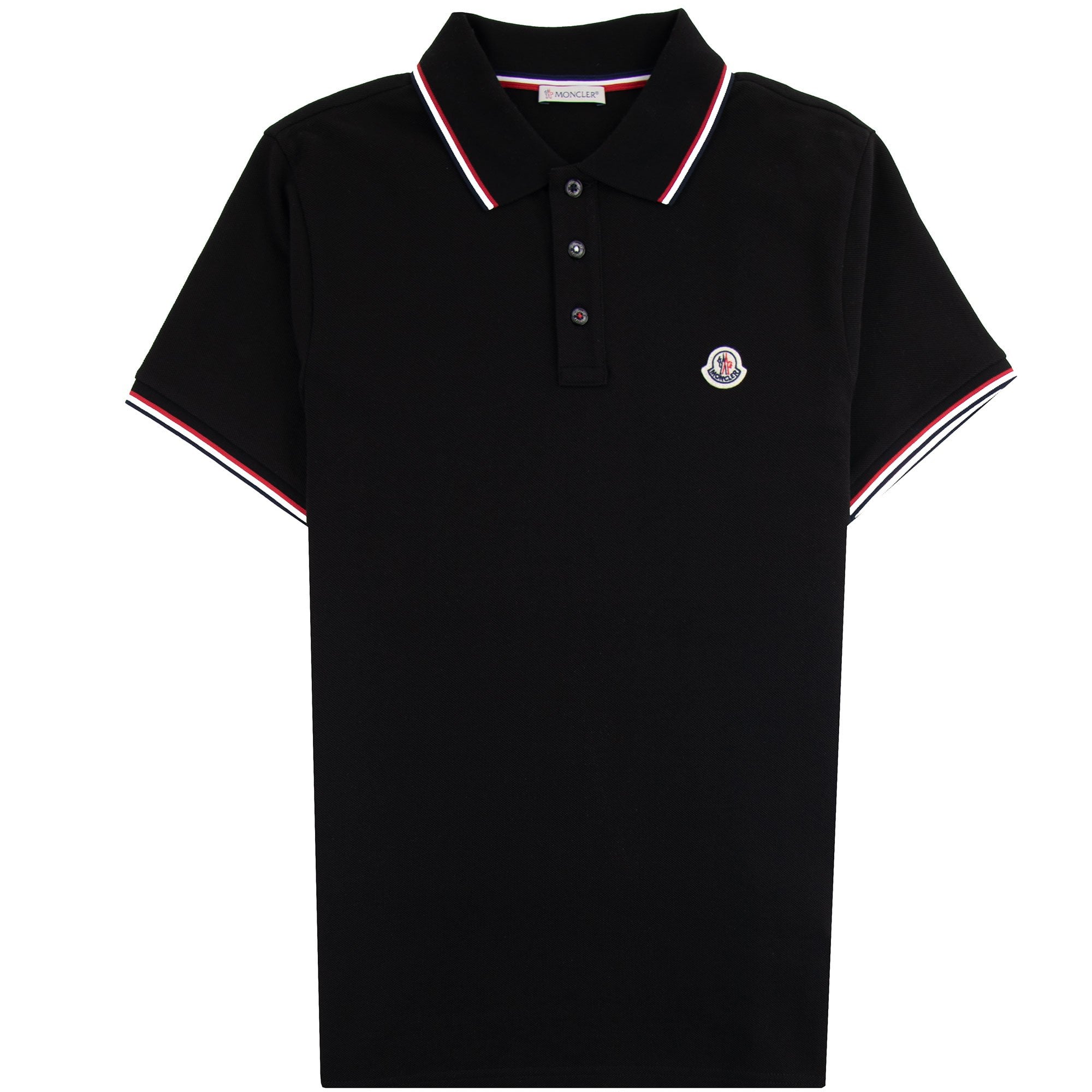 Moncler Maglia Polo Manica Corta Black 999 | ONU