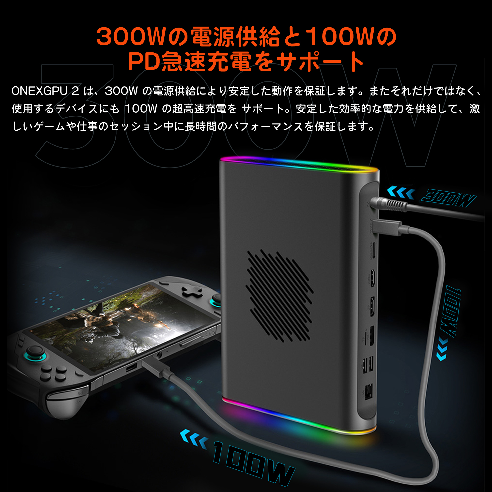 ONEXGPU2 eGPU 国内正規版（AMD Radeon™ RX 7800M/12GB GDDR6/NVMe拡張