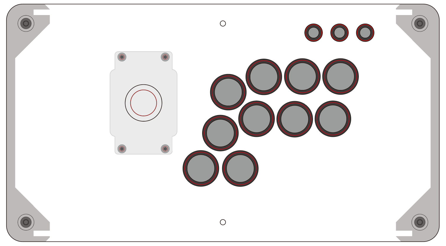 レバー アケコン 即納 マットブラック 24mmボタン｜アーケード