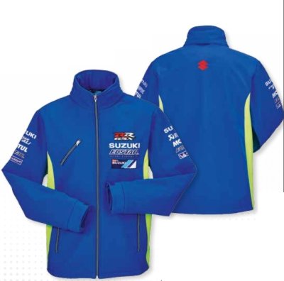 【SUZUKI ECSTAR】motoGP 公式 フリース XXLサイズ FLEECE Jacket Suzuki Ecstar Full Embroidered Zip Bike MotoGP