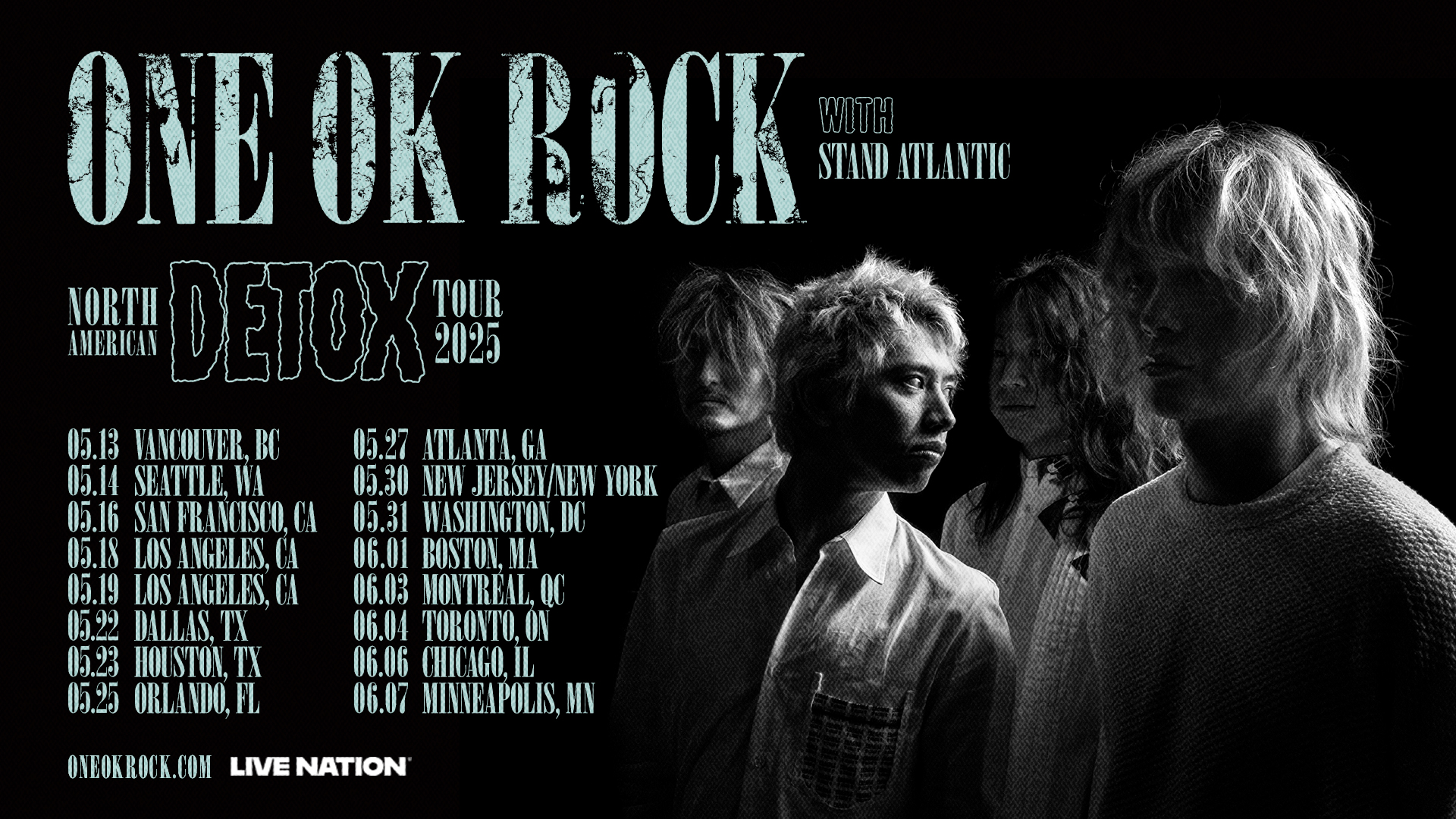 ONE OK ROCK DETOX North American Tour 2025 | ONE OK ROCK公式ウェブ