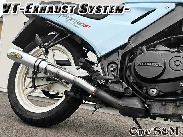 純正エキパイ専用 50.8mm マフラー中間パイプ付き VT250F VTZ250 FG FH