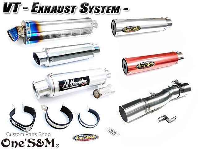 純正エキパイ専用 50.8mm マフラー中間パイプ付き VT250F VTZ250 FG FH