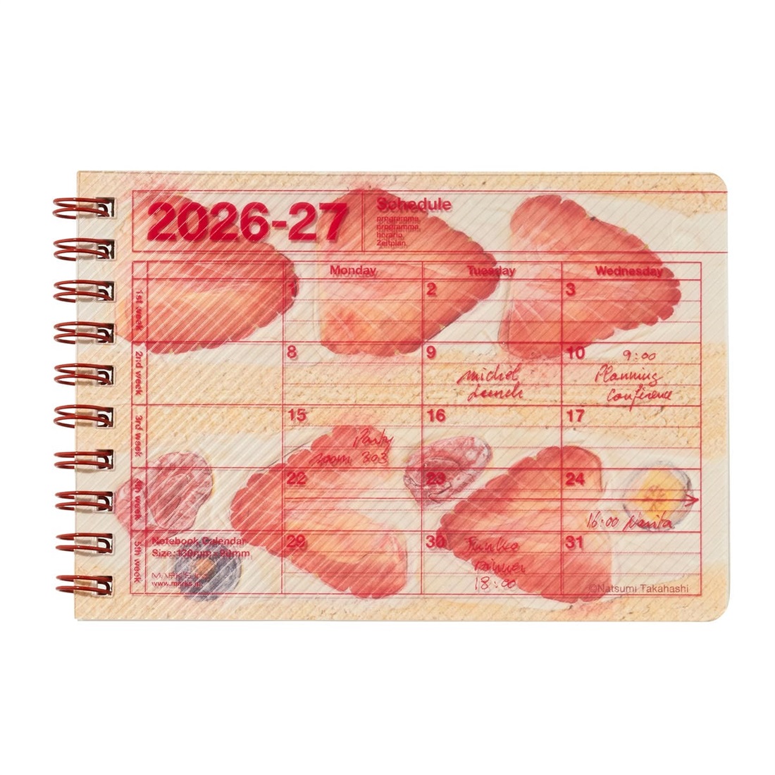 マークス 手帳 2026 スケジュール帳 2026年4月始まり 月間ブロック B7