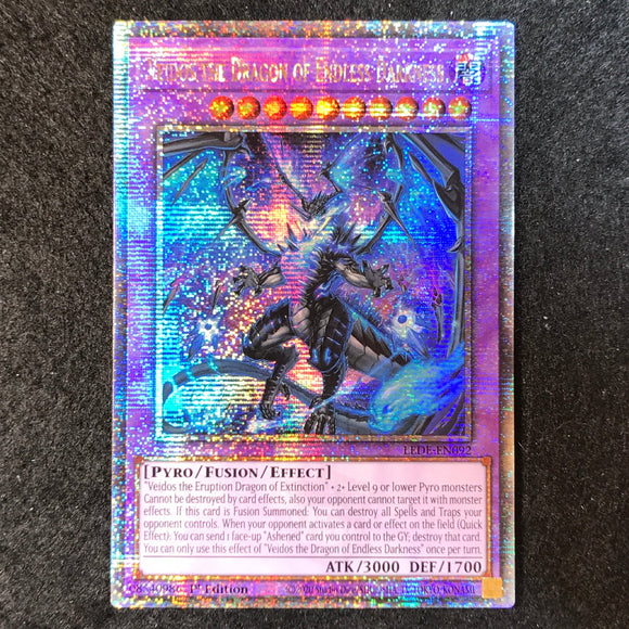 遊戯王 英語版 Veidos the Dragon of Endless Darkness 25thレア LEDE