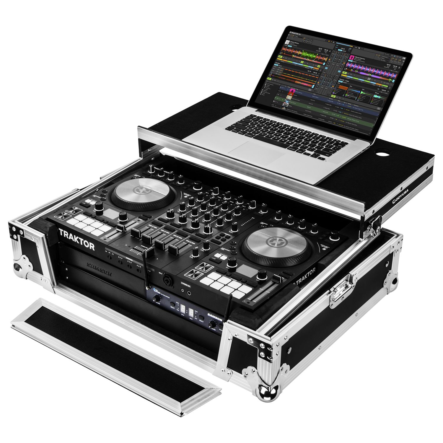 Traktor Kontrol S4 MK3 Case with 2U and Glide Platform | Odyssey Gear