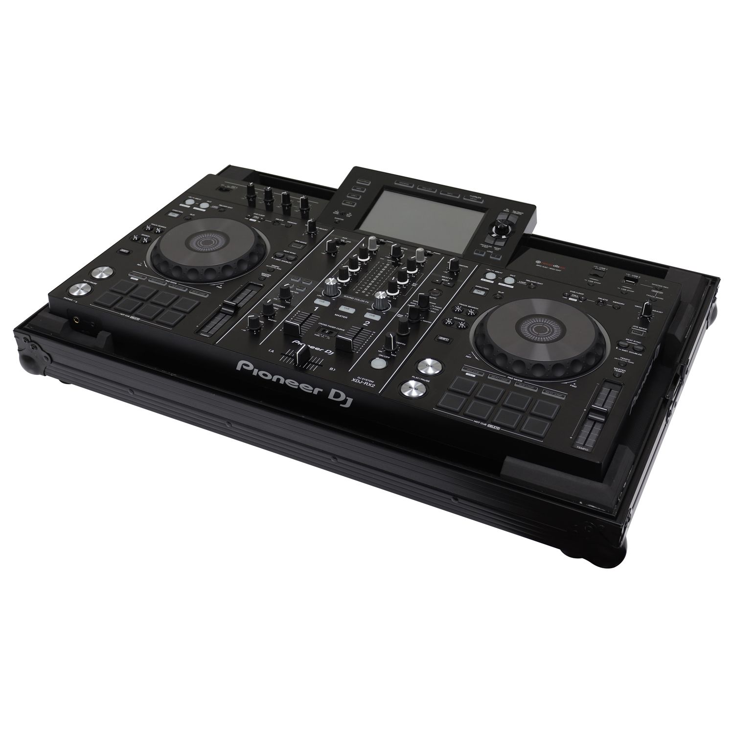 Black Low Profile Pioneer XDJ-RX / XDJ-RX2 Flight Case - Odyssey Cases