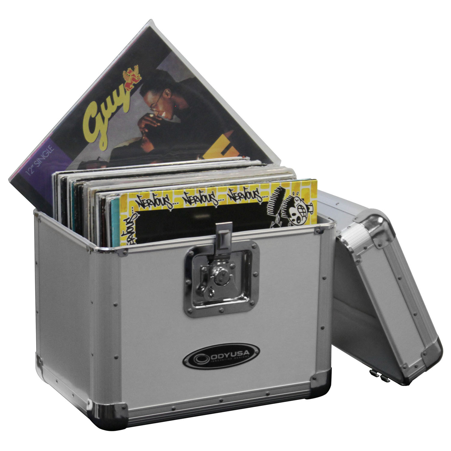 KROM Series Silver Stackable Record / Utility Case for 70 12