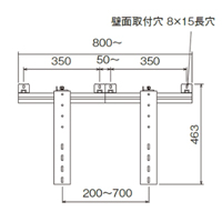MHW-52 オーロラ 大型モニター壁掛け金具 〜55V型 プッシュアップ