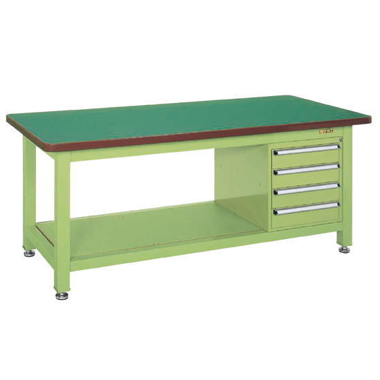 WF-84 サカエ 超重量作業台Wタイプ 4段キャビネット・中板付 サカエ