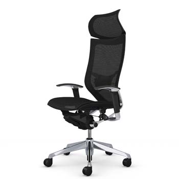 CP83CR-FDH1 オカムラ バロンチェア ローバック 座メッシュ ブラック