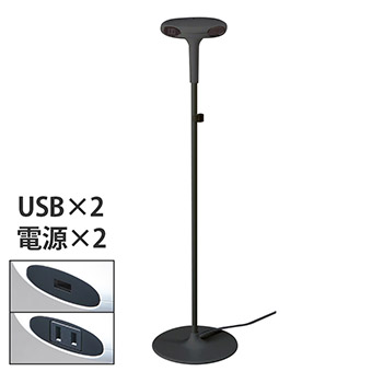 3F79AA-Z25 オカムラ アクセスポール 電源＋電源＋電源＋電源 ブラック