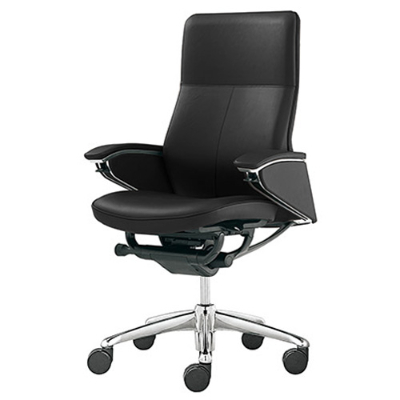 SMI-H8K ノーリツイス サミットチェア ハイバックタイプ 本革 ブラック