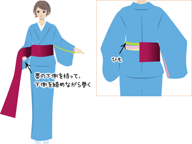 二部式帯の結び方 | 作り方と型紙 OHARICO
