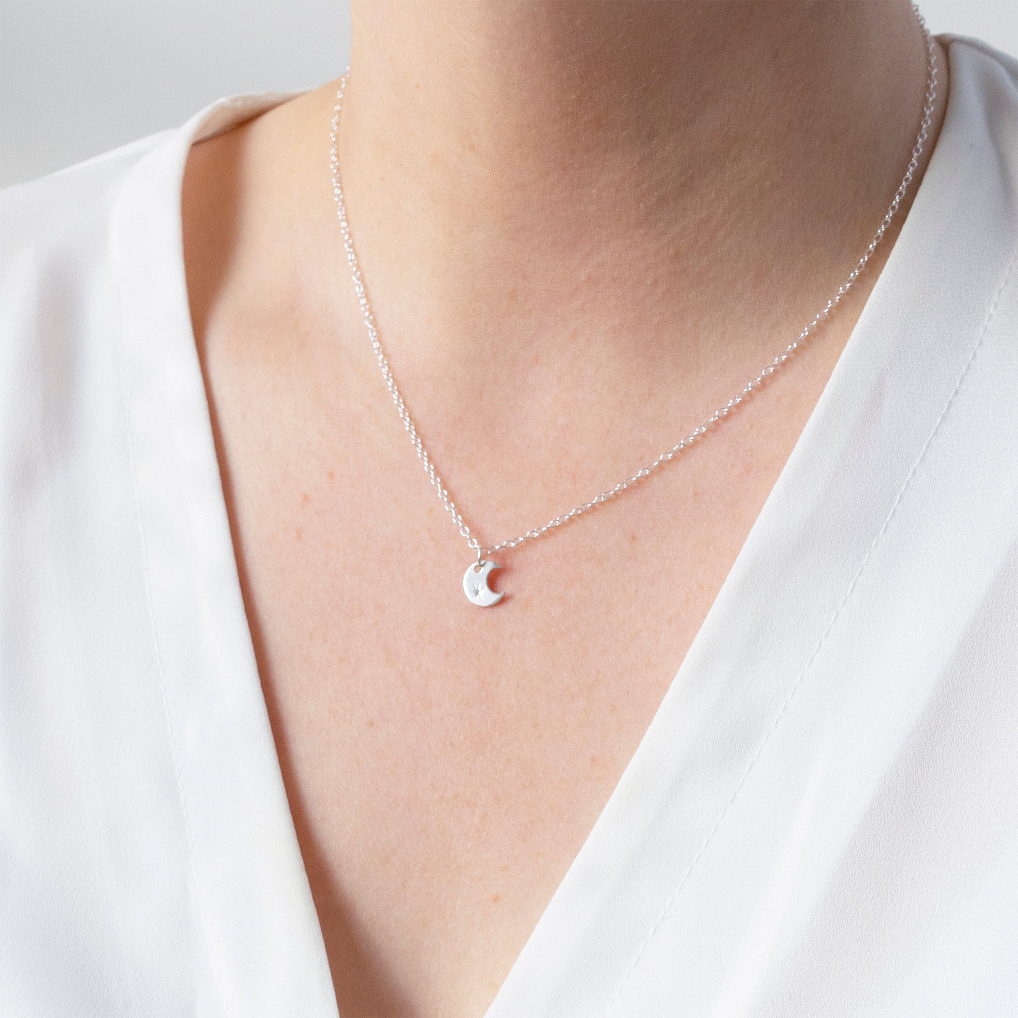 Silver Moon Necklace | Affordable Ethical Jewellery – Oh My Clumsy
