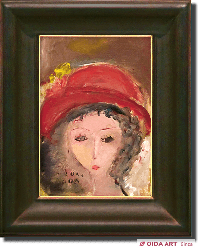 織田広喜 赤い帽子の少女（4） | 絵画など美術品の販売と買取 | 東京