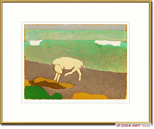 熊谷守一 仔牛 (直筆サイン有) | 絵画など美術品の販売と買取 | 東京