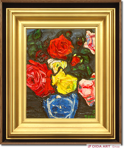 林武 薔薇（6号） | 絵画など美術品の販売と買取 | 東京・銀座 おいだ美術