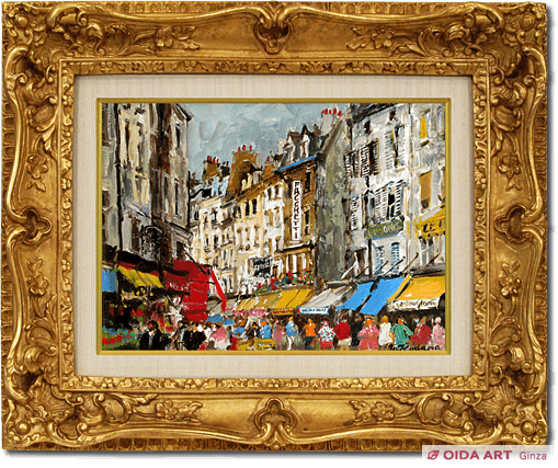 児玉幸雄 パリーの朝市 | 絵画など美術品の販売と買取 | 東京・銀座