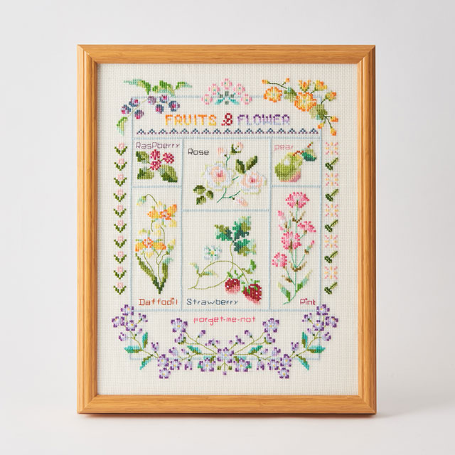 刺しゅう用副資材 戸塚刺しゅう キット専用額 花と果物のサンプラー用