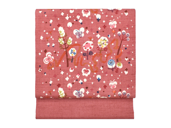 関美穂子 型絵染め九寸名古屋帯(そよ風・小千谷紬) | 商品紹介 | 染と