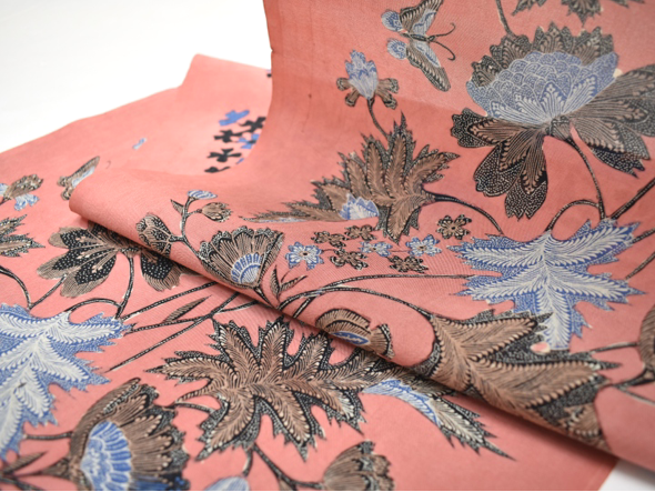 手描きジャワ更紗Reisia 九寸名古屋帯(平布・プカロンガンの蝶) | 商品