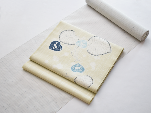 森健持 辻が花九寸名古屋帯(単衣夏・葵文) | 商品紹介 | 染と織たかはし