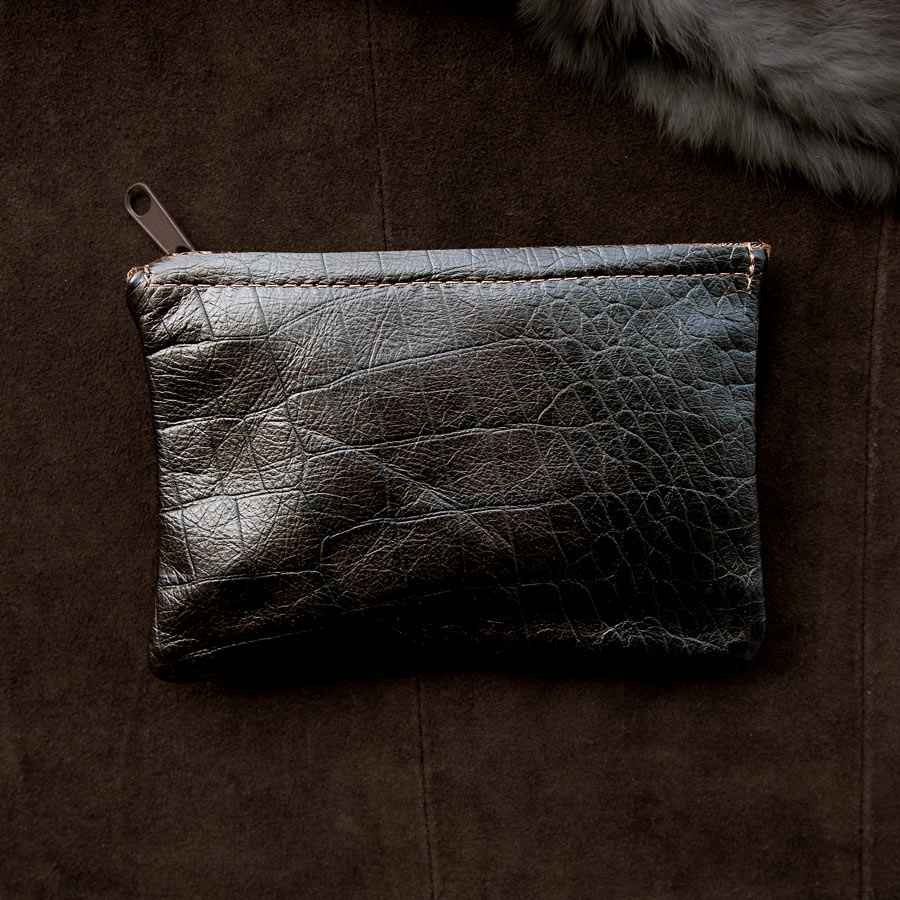 レザー ポーチ（ブラック）/Leather Pouch バッグ・ポーチ・小物ケース