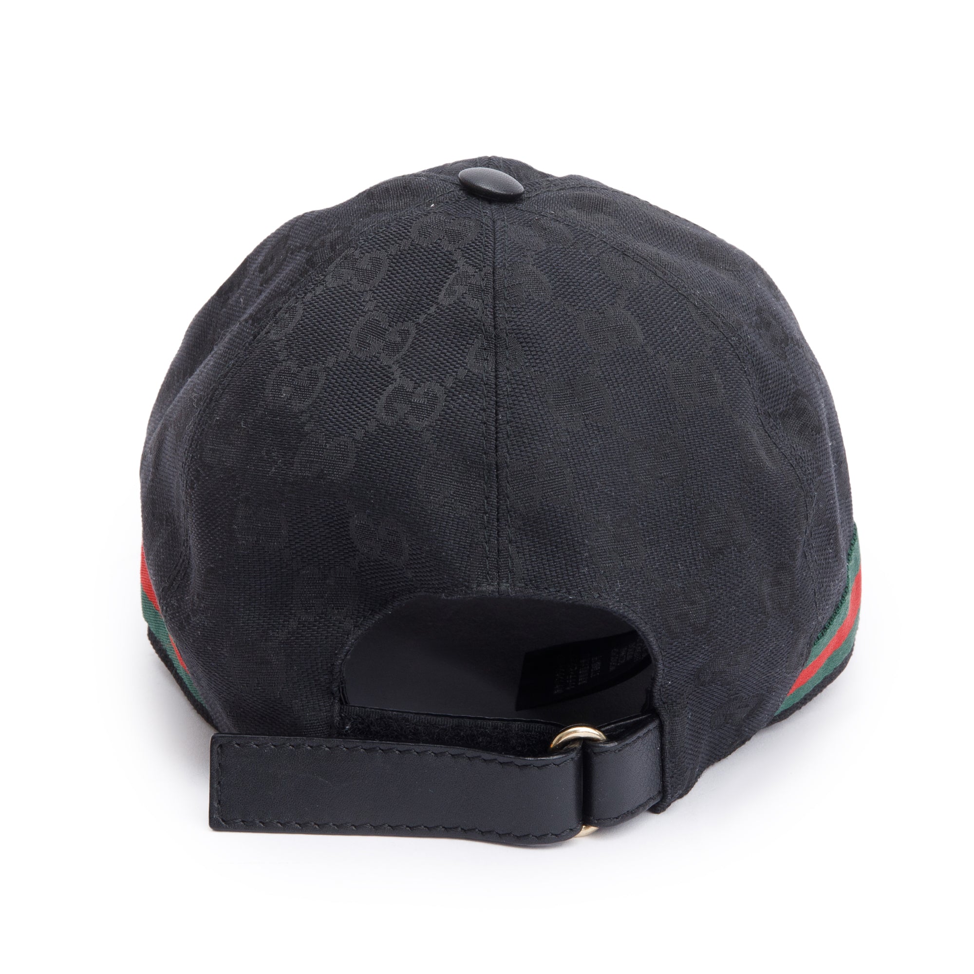 Gucci Black GG Canvas Baseball Hat with Web, Size XL 60 w/ Box