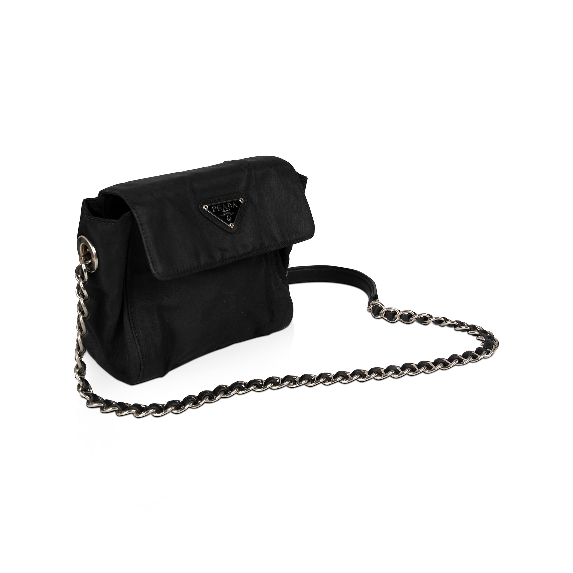Prada Vintage Tessuto Nylon Chain Crossbody Bag – OLIVER'S