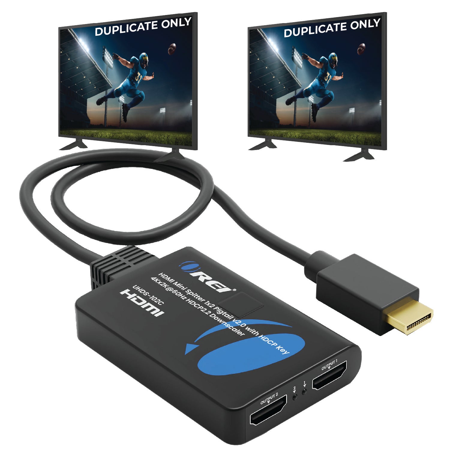 4K HDMI Splitter 1 In 2 Out With Downscaler - 3D – OREI.COM