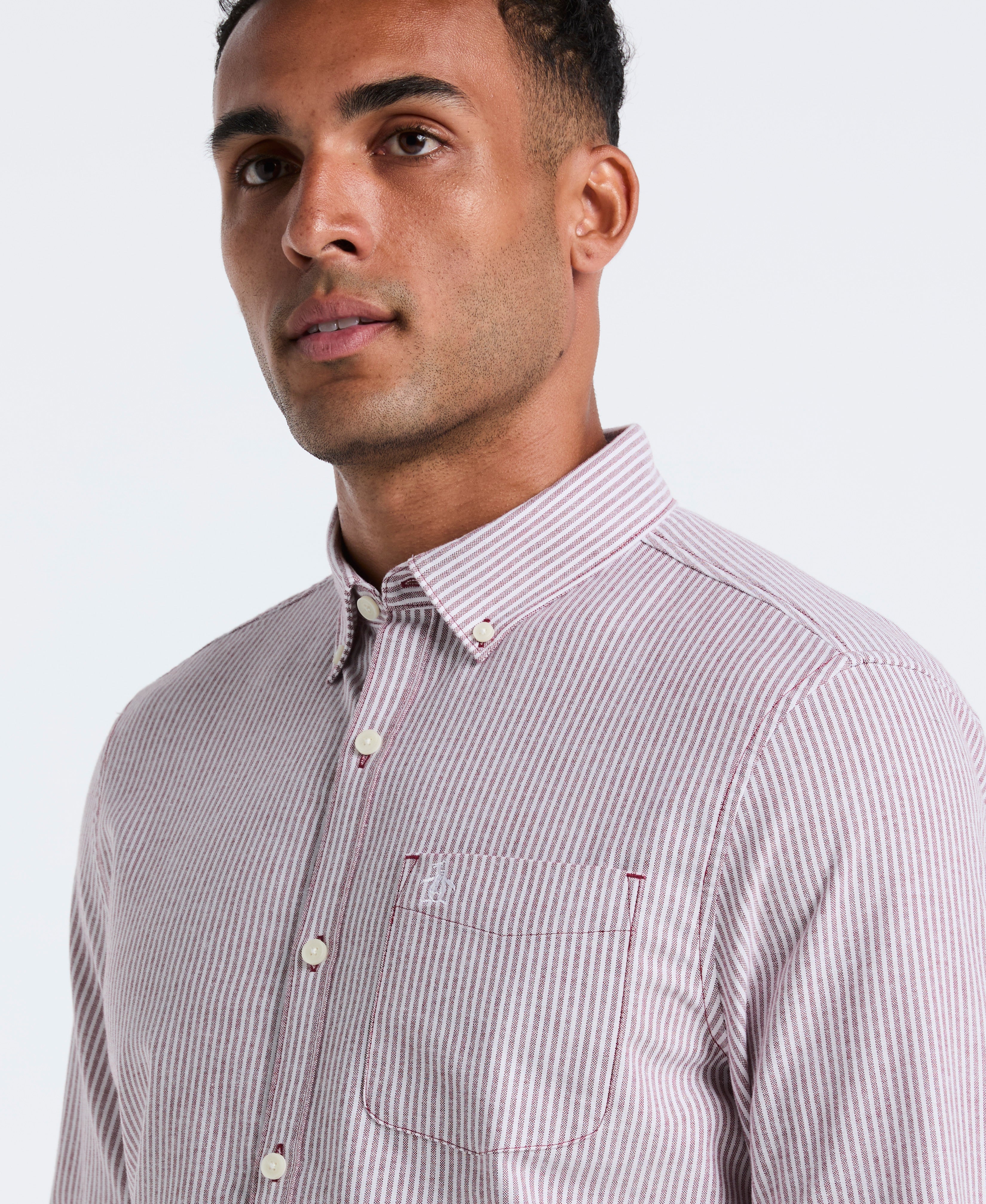 Oxford Long Sleeve Stripe Shirt – Original Penguin US
