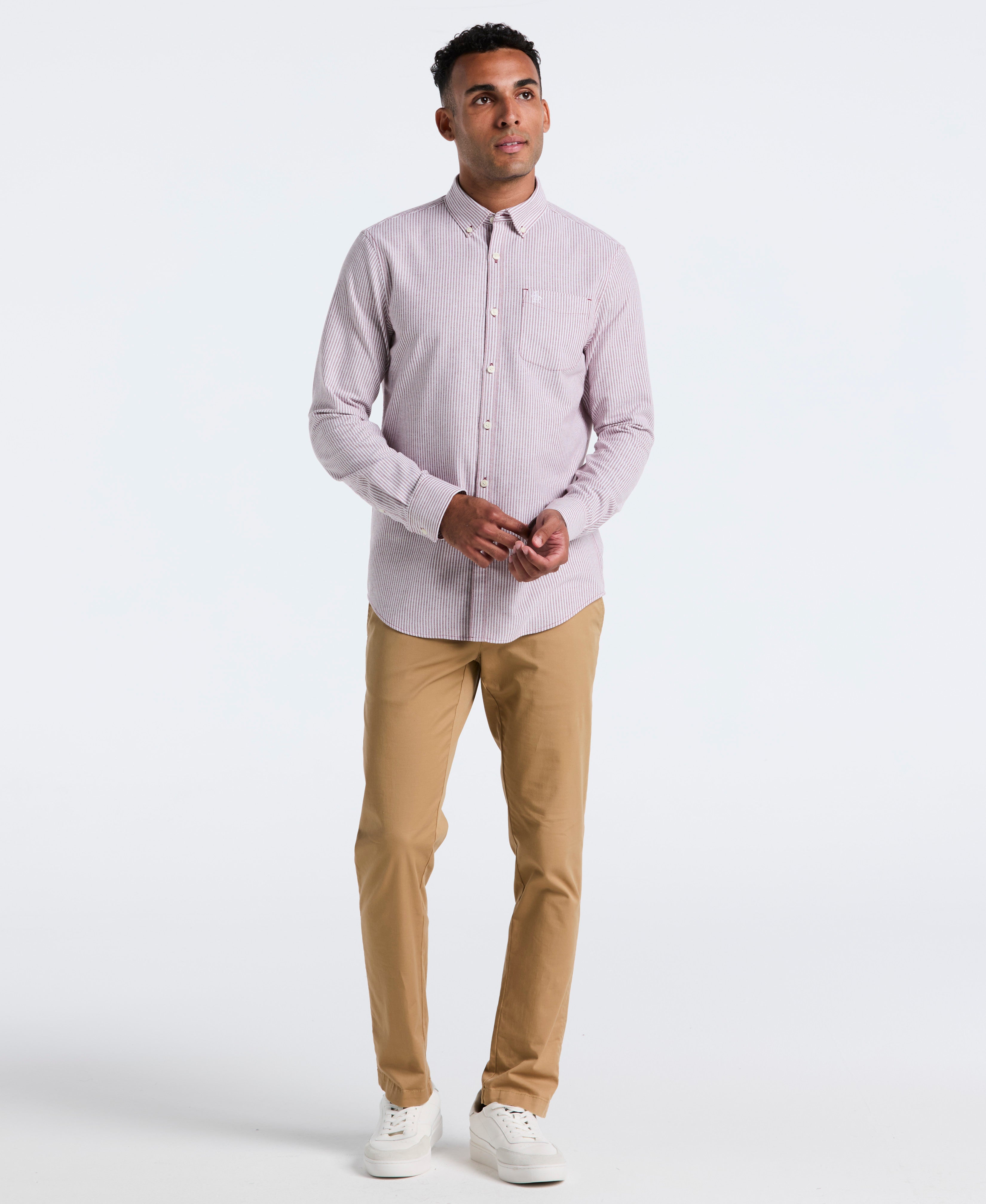 Oxford Long Sleeve Stripe Shirt – Original Penguin US