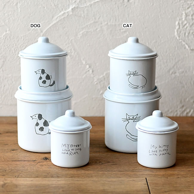 ホーロー ペットキャニスターセット | ゼネラルストア オルネ