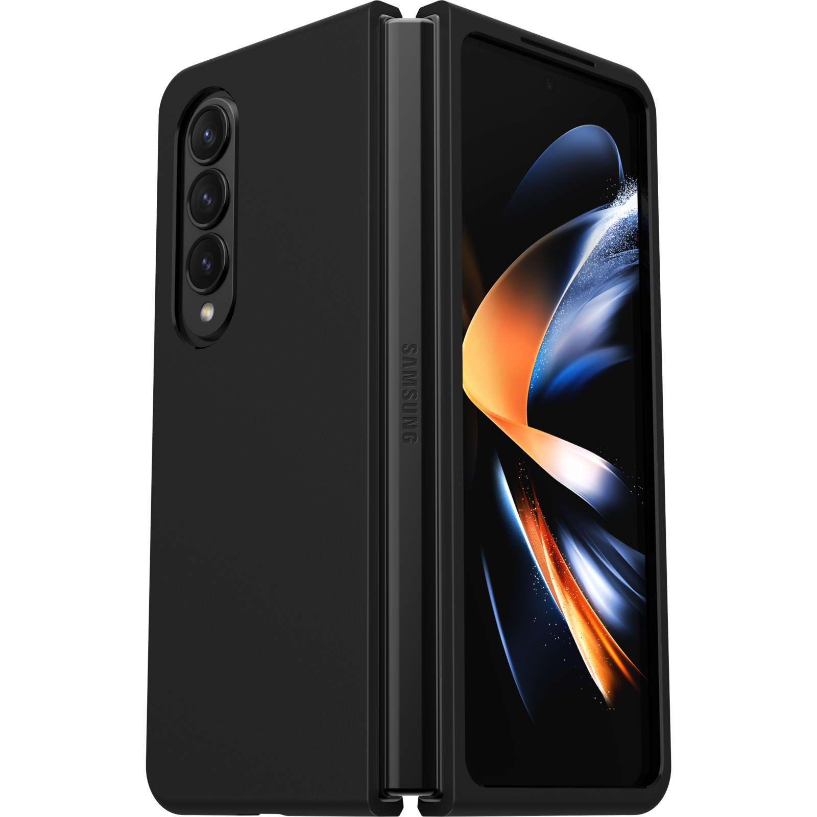 Black folding Galaxy Z Fold4 Case | OtterBox Thin Flex