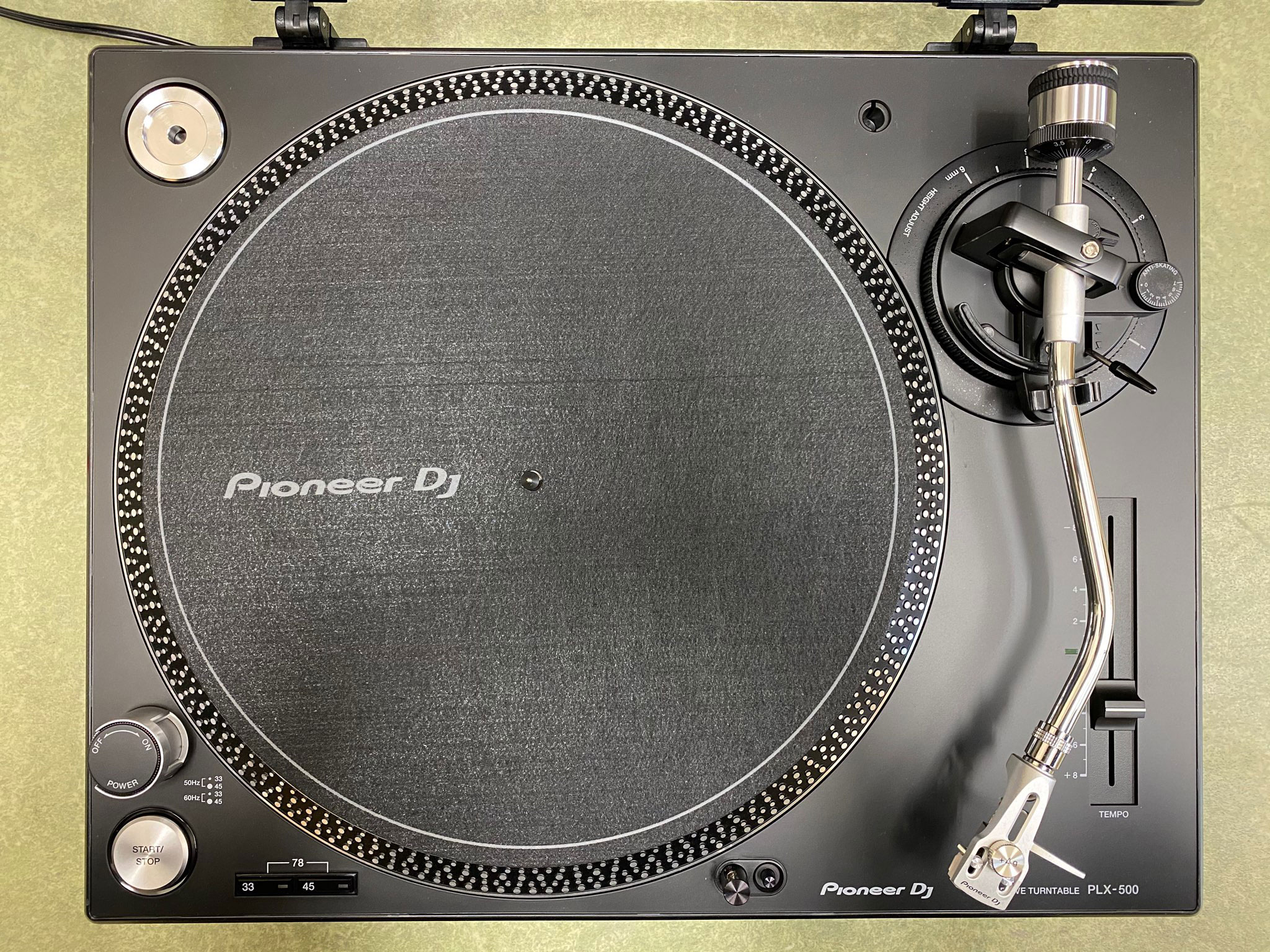中古品】Pioneer DJ/ターンテーブル/PLX-500（ブラック）※ダストカバー