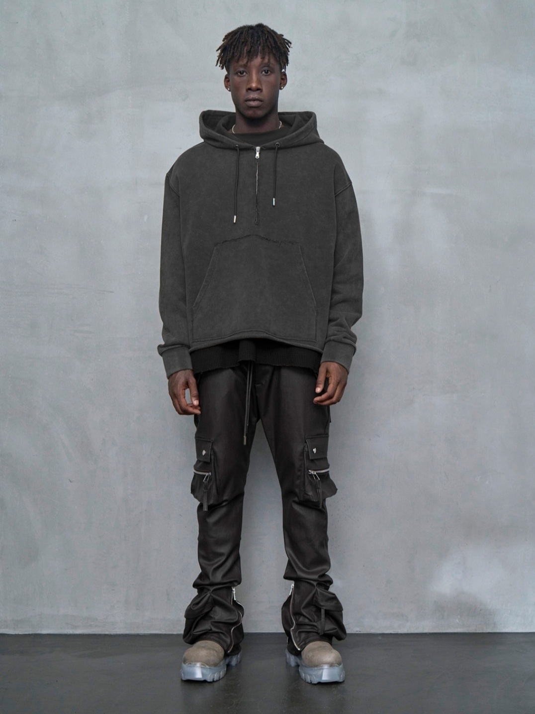 MLVINCE®︎ / oversized half zip hoodie - OTHELLO KUMAMOTO