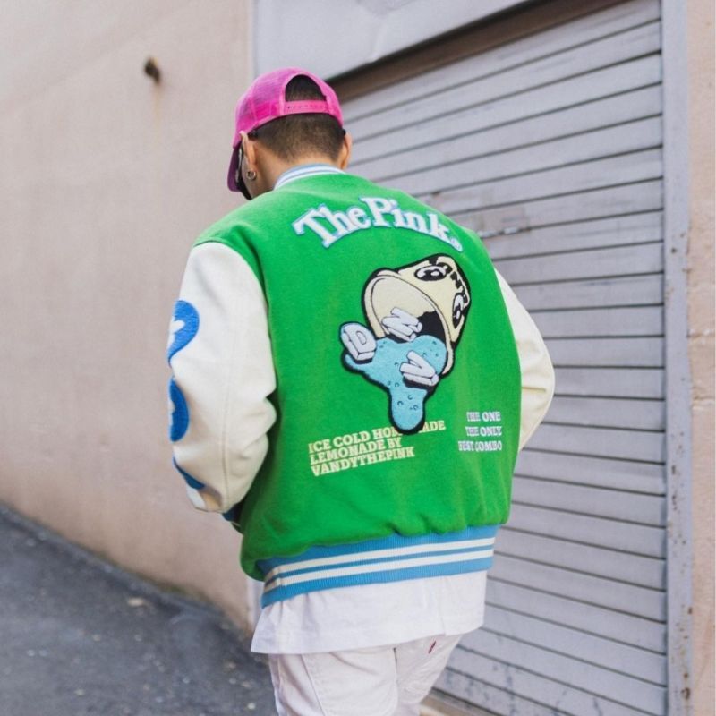 VANDYTHEPINK / LEMONADE VARSITY JACKET - OTHELLO KUMAMOTO