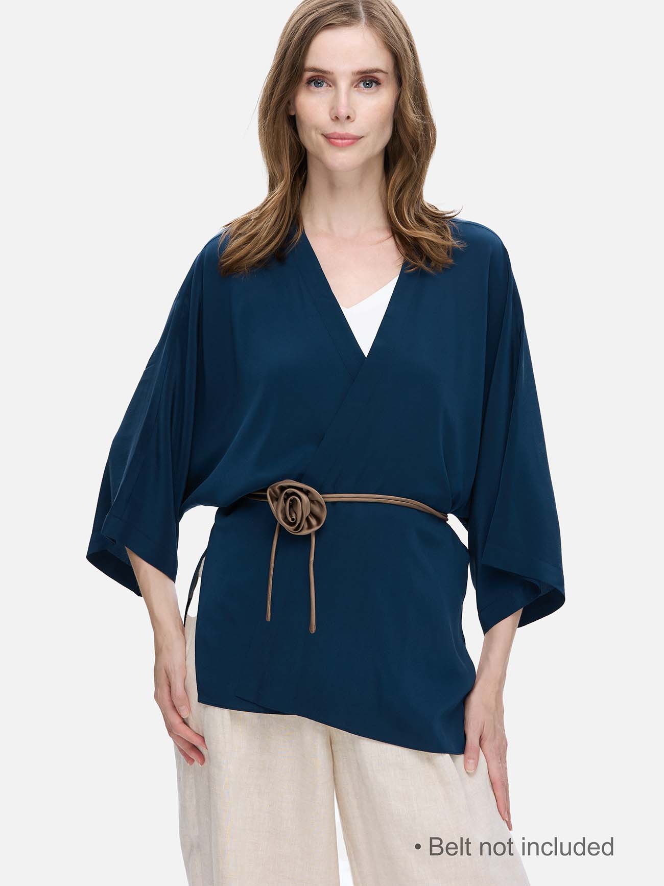 Silk Cardigan | Navy Blue | Ovcio